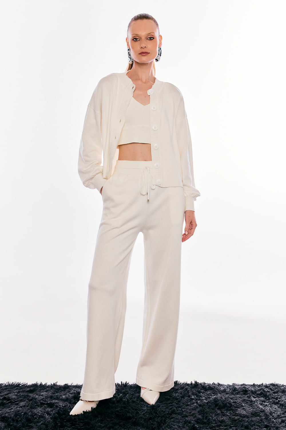 Calça Tricot Cintia Off White