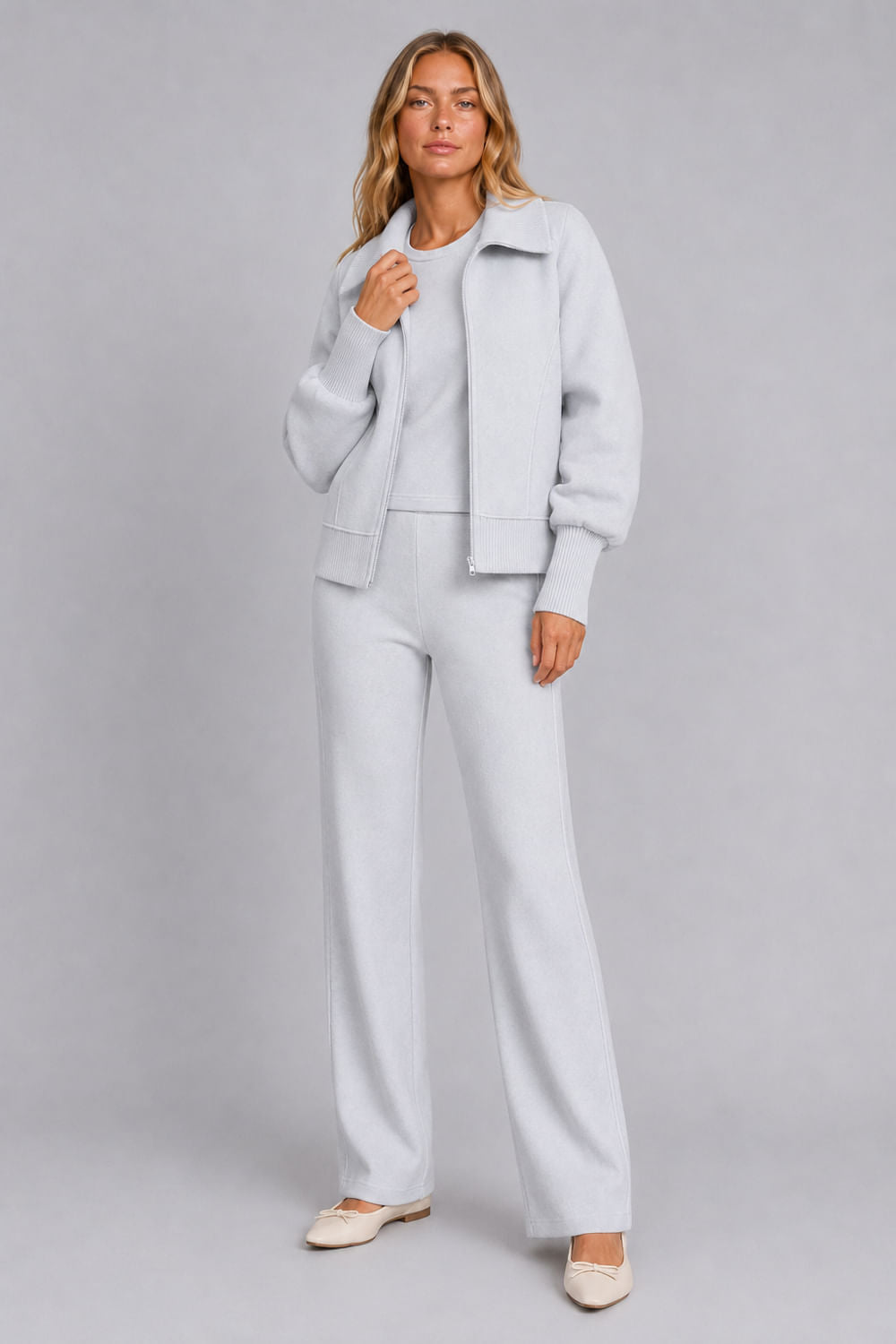 Conjunto Tricot Cora Azul Nuvem