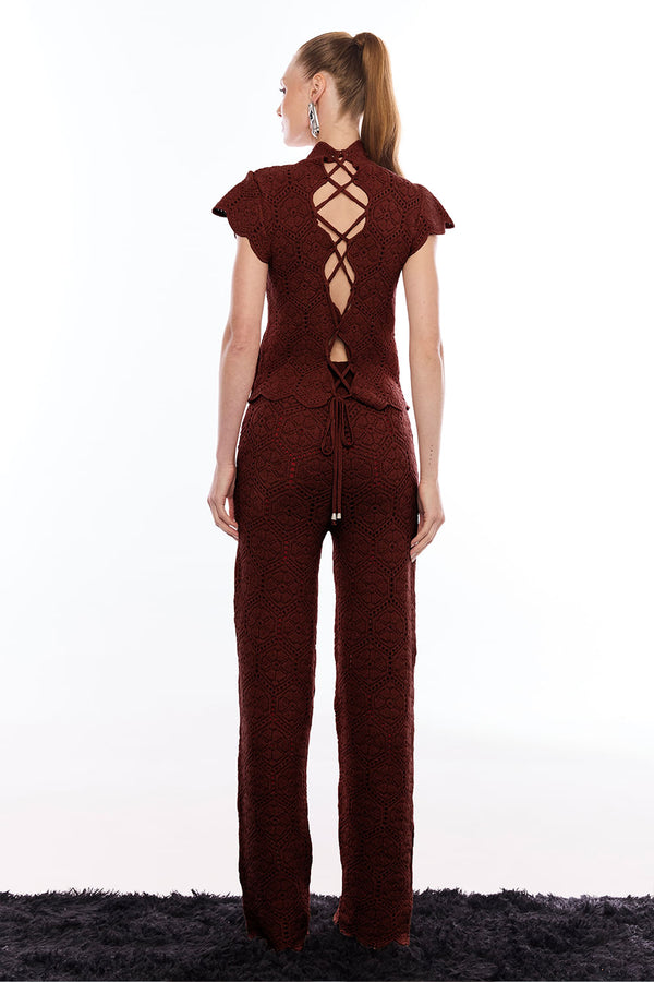 Calça Tricot Darla Chocolate