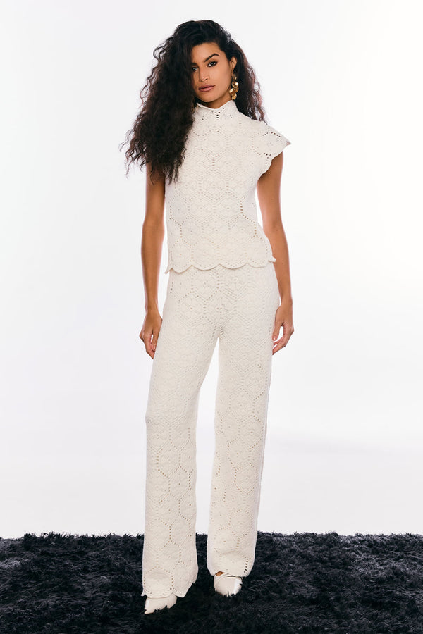 Calça Tricot Darla Off White