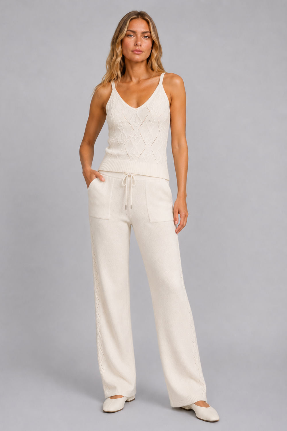 Conjunto Tricot Heloisa Off White