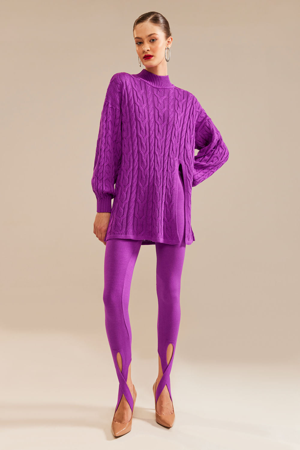 Calça Tricot Ivana Malva Violeta