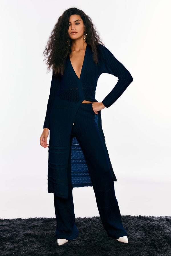 Conjunto Tricot Jade Azul Profundo