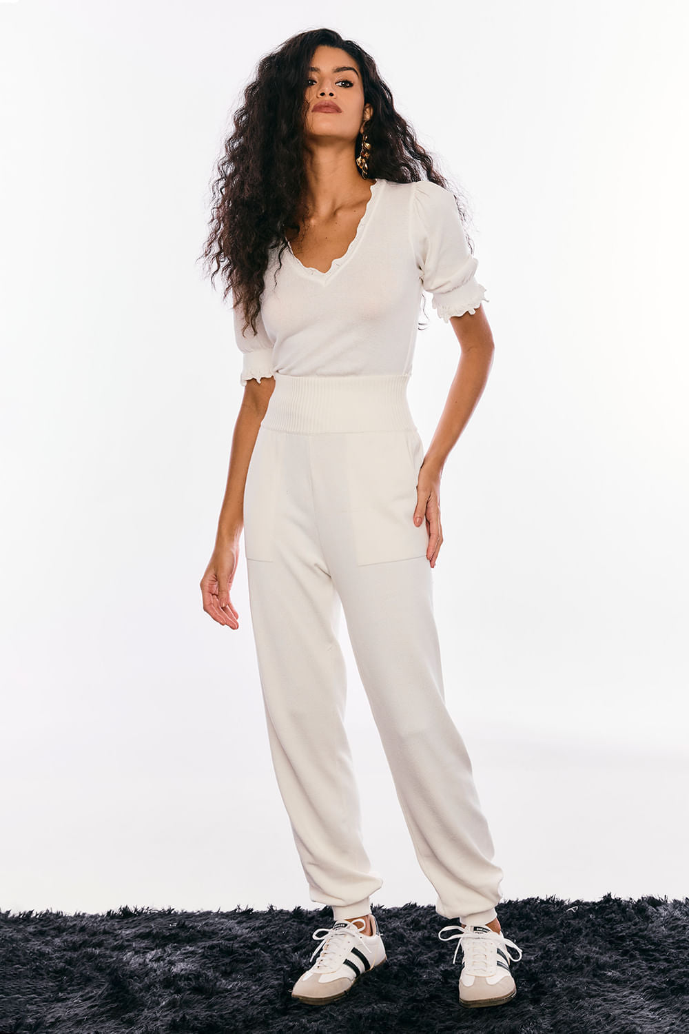 Calça Tricot Jordana Off White