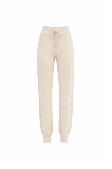 Calça Tricot Juliane Bege Areia