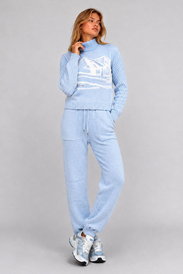 Calça Tricot Alpes Azul Ice