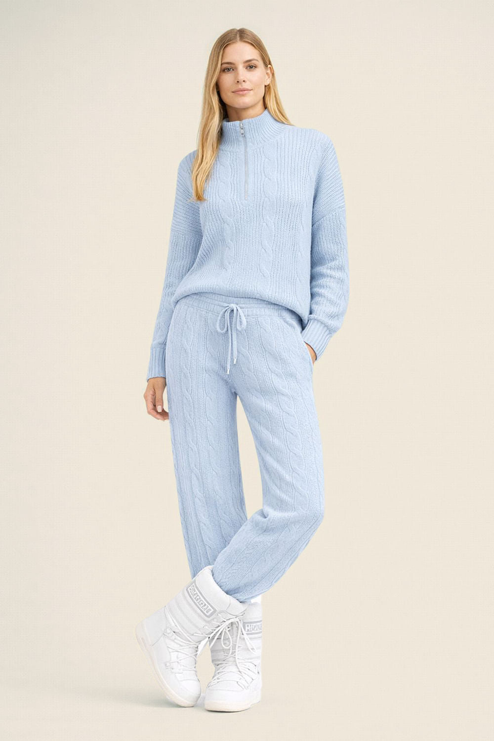 Calça Tricot Leila Azul Ice