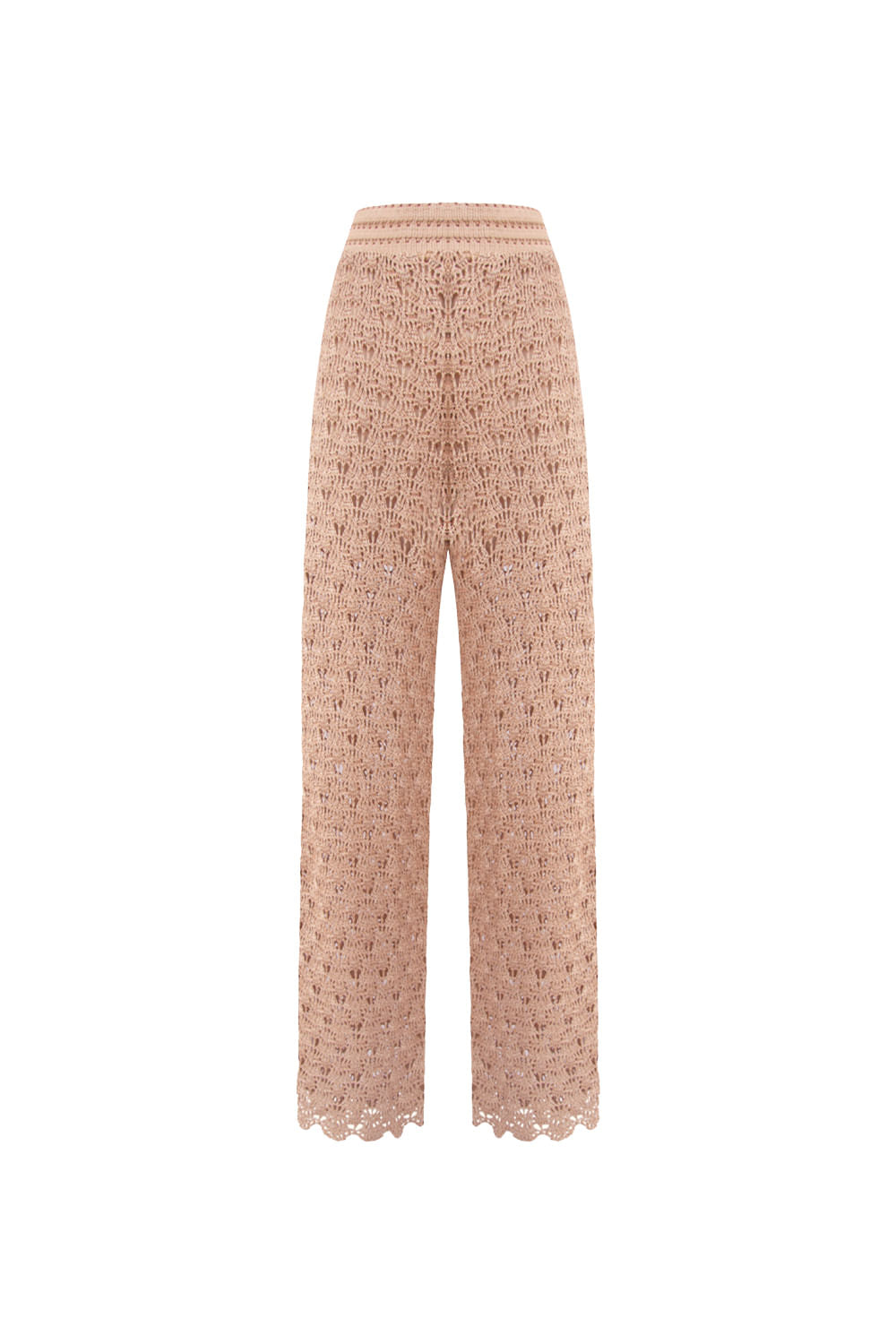 Calça Tricot Mirabelle Bege Champagne