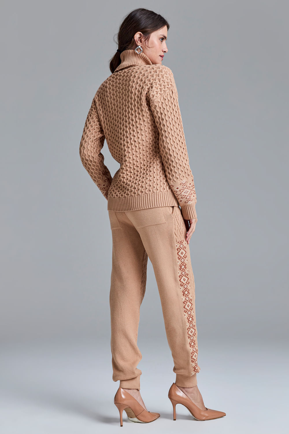 Calça Tricot Monalisa Amêndoa