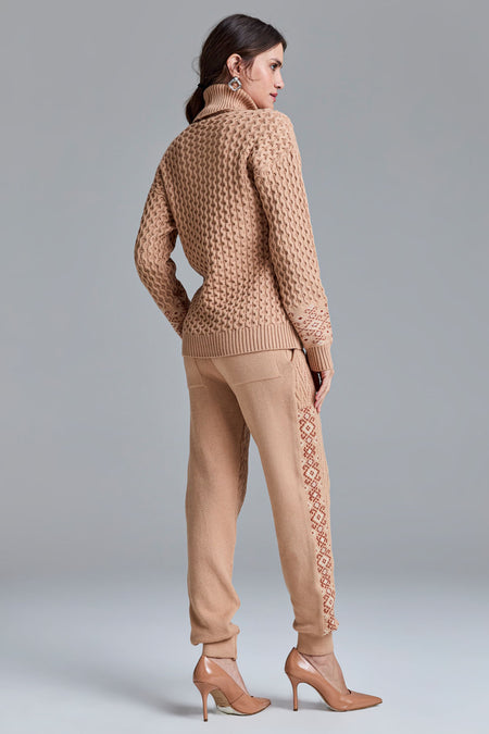 Calça Tricot Monalisa Amêndoa