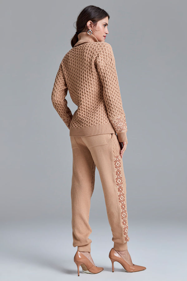Calça Tricot Monalisa Amêndoa
