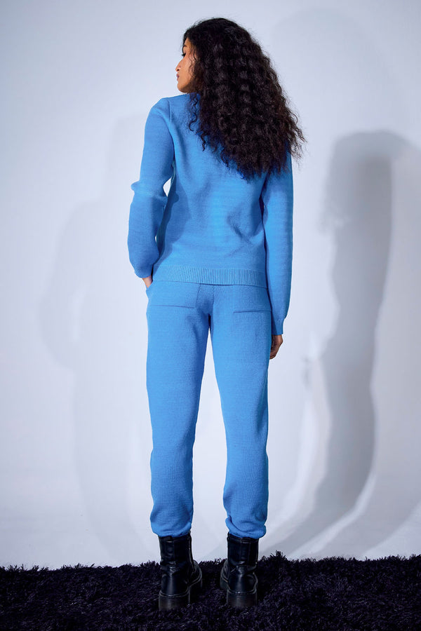 Calça Tricot Morgana Azul Tranquili