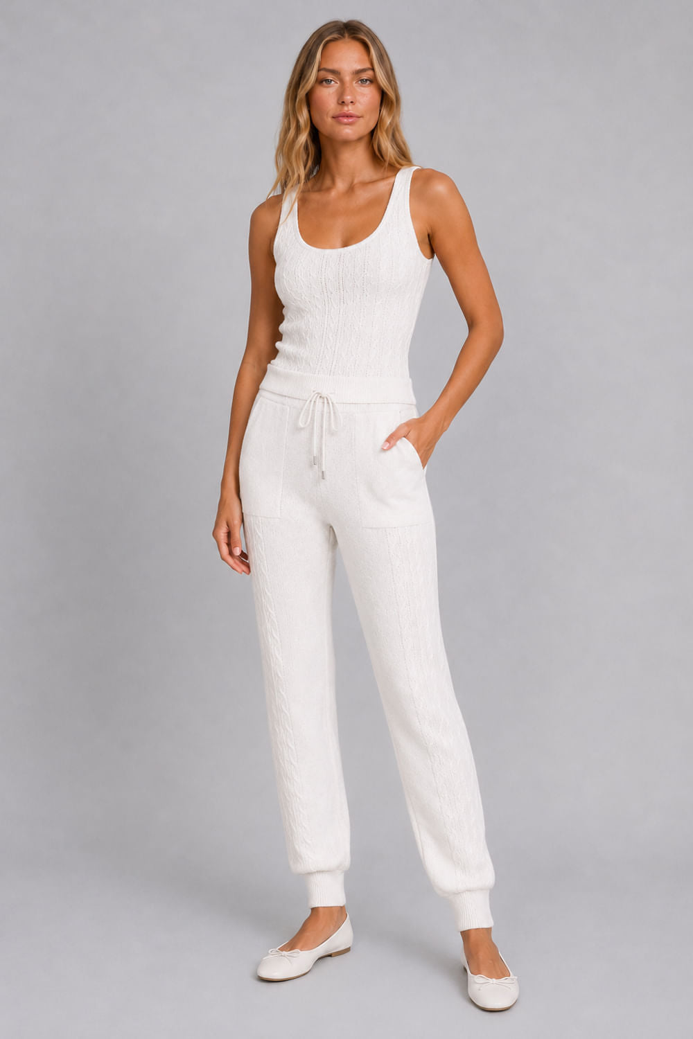 Calça Tricot New Amelie Off White
