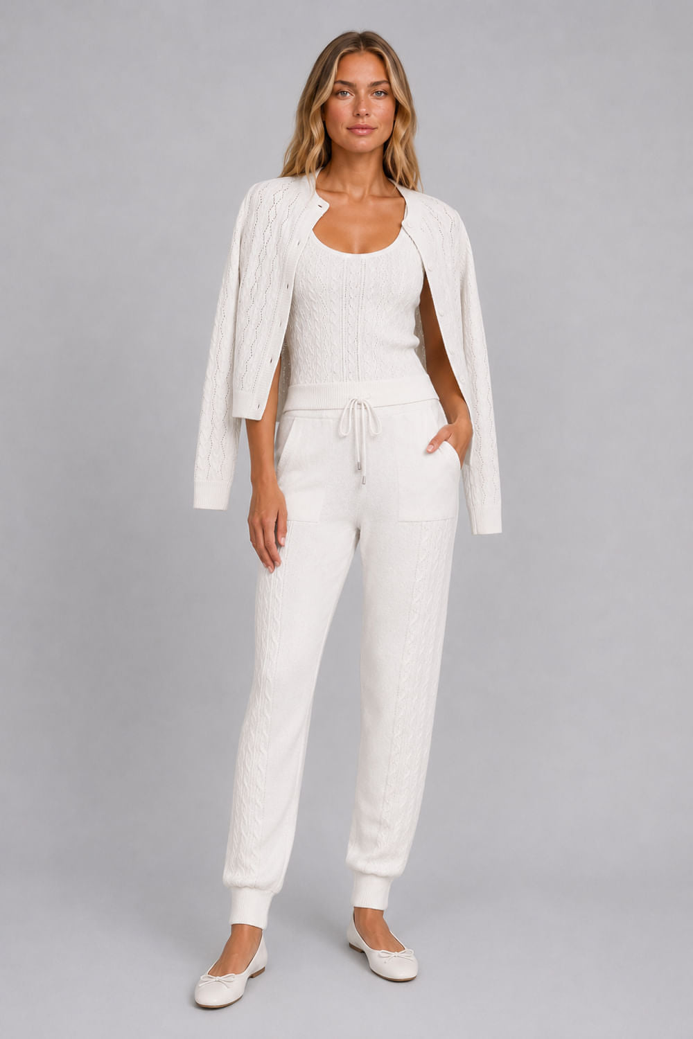 Calça Tricot New Amelie Off White