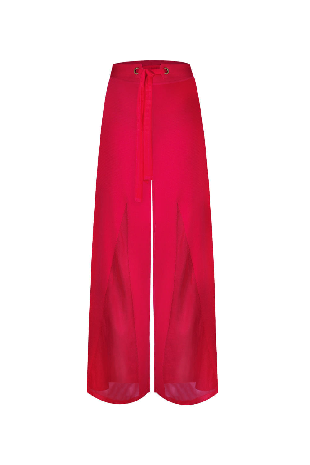 Calça Tricot Pantalona Suelen Cereja