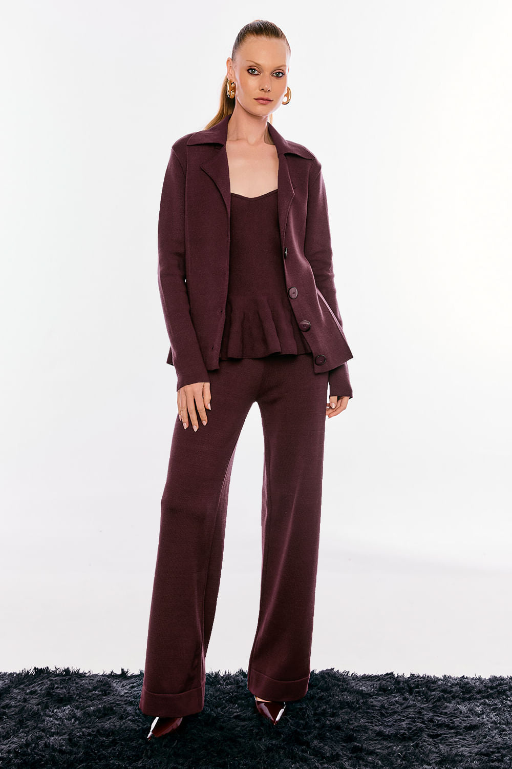 Blazer Tricot Serafine Cacau