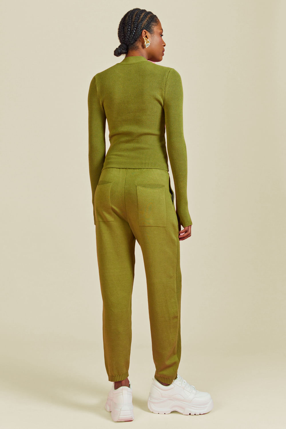 Calça Tricot Sofia Verde Botânico