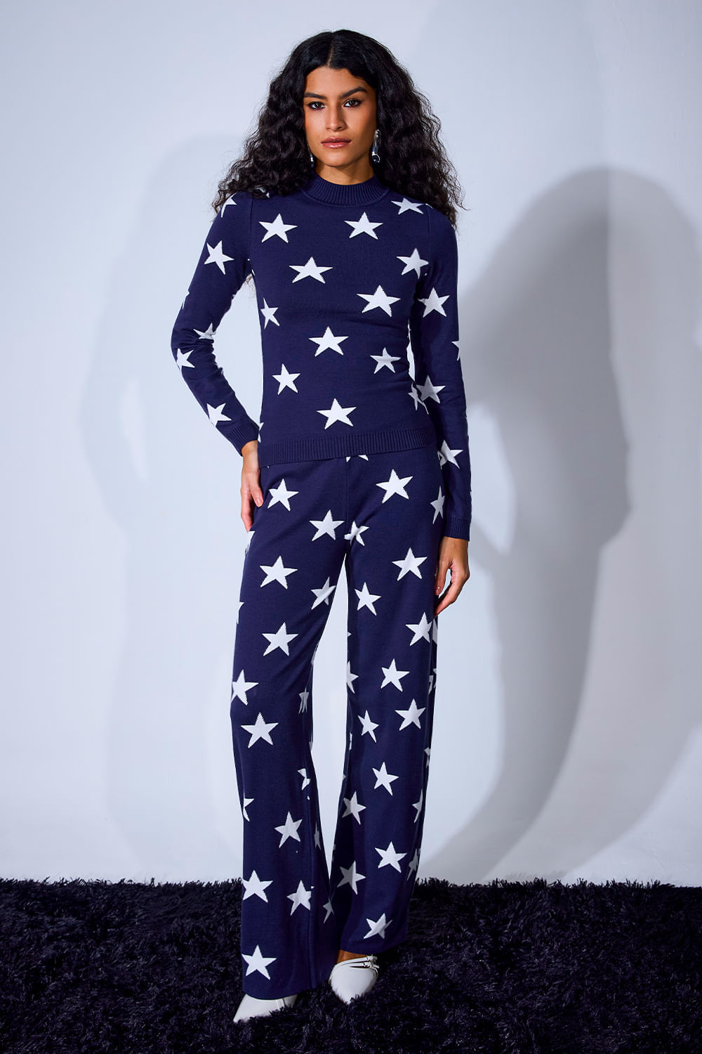 Calça Tricot Super Star Estrela Marinho