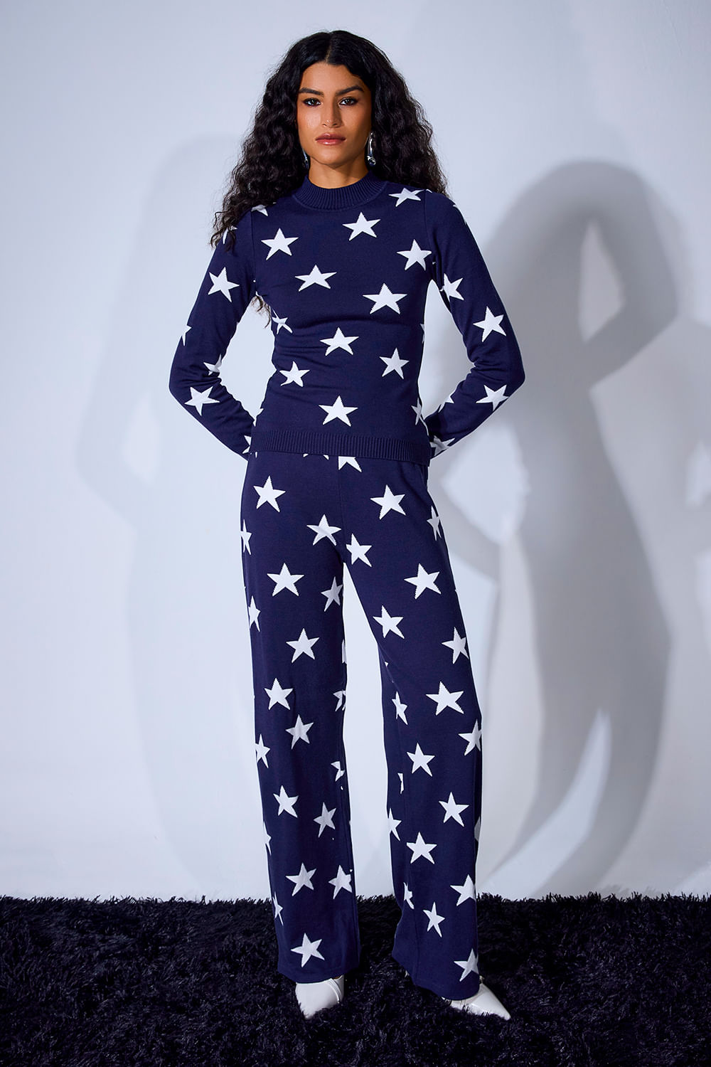 Calça Tricot Super Star Estrela Marinho