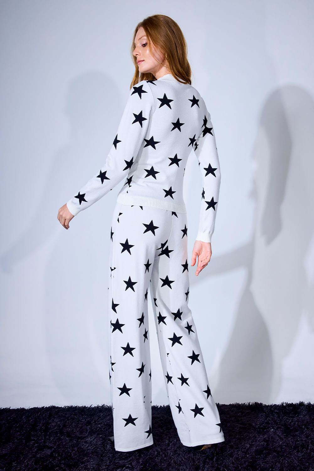 Calça Tricot Super Star Estrela Milk