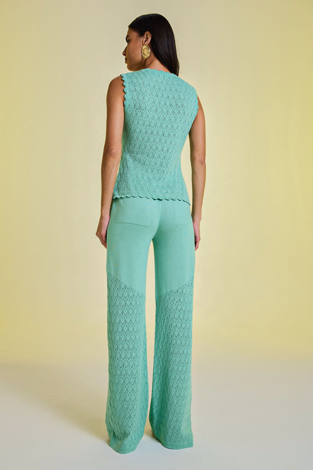 Calça Tricot Valentina Verde Jelly