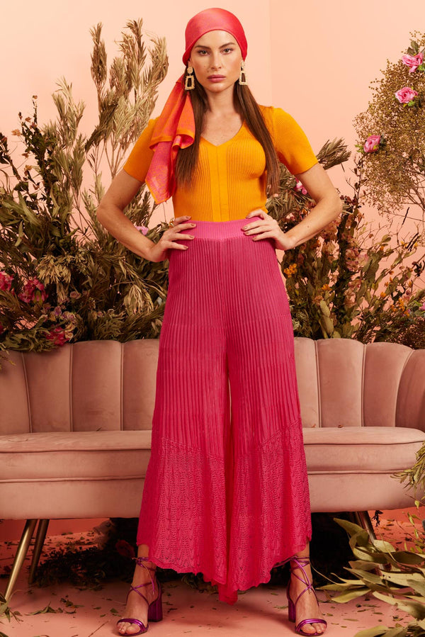 Calça Tricot Vina Pink