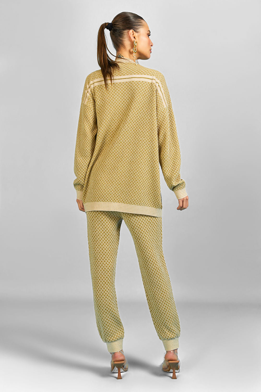 Calça Tricot Yara Lurex Dourado