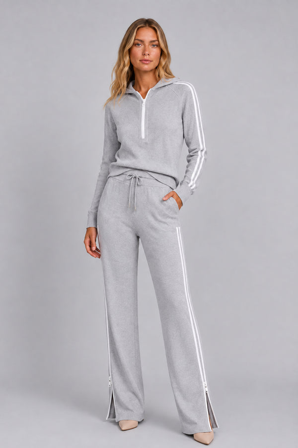 Calça Tricot Elara Cinza Mescla