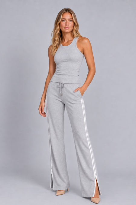 Conjunto Tricot Elara Cinza Mescla