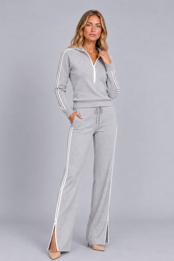 Calça Tricot Elara Cinza Mescla