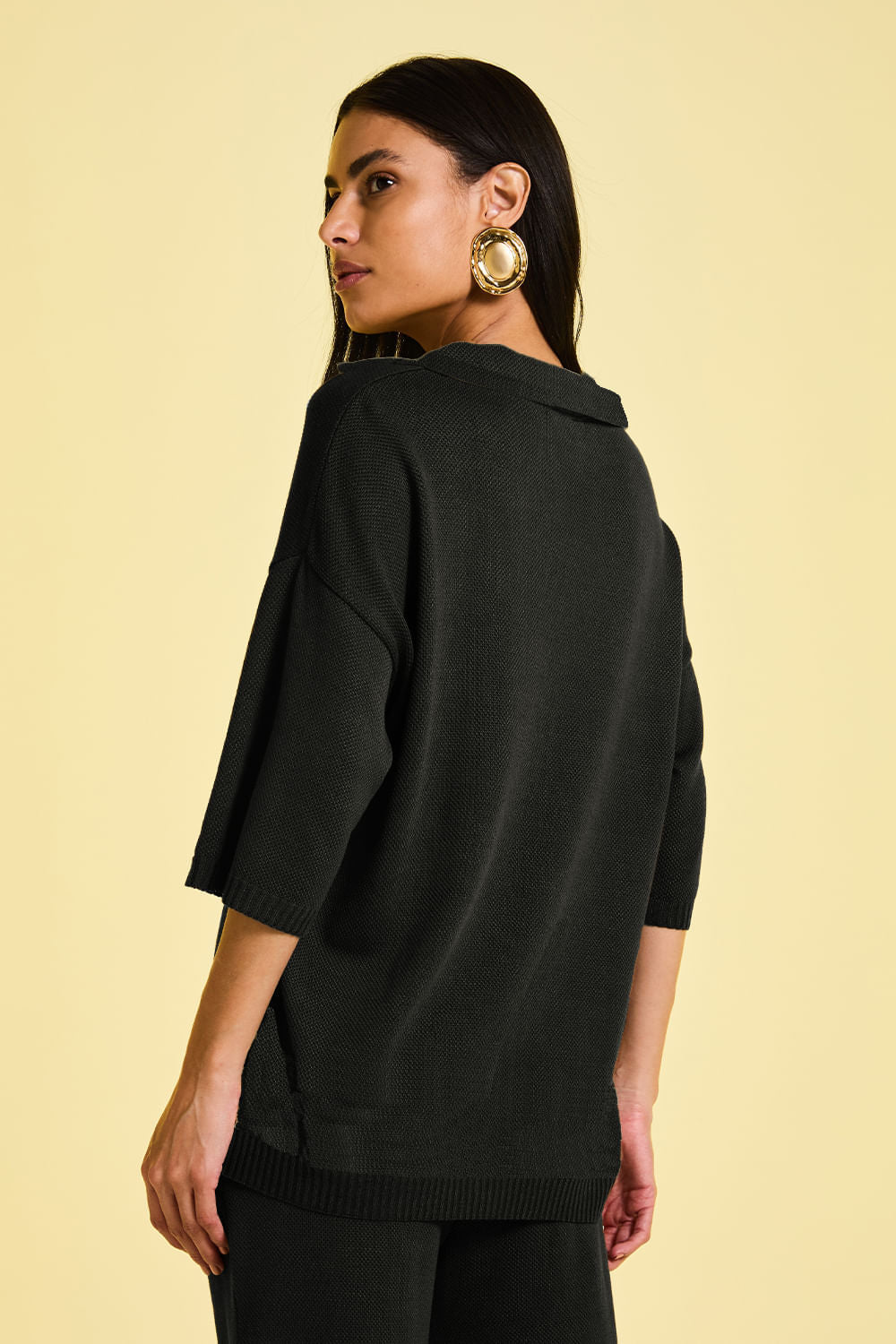 Camisa Tricot Leda Preto