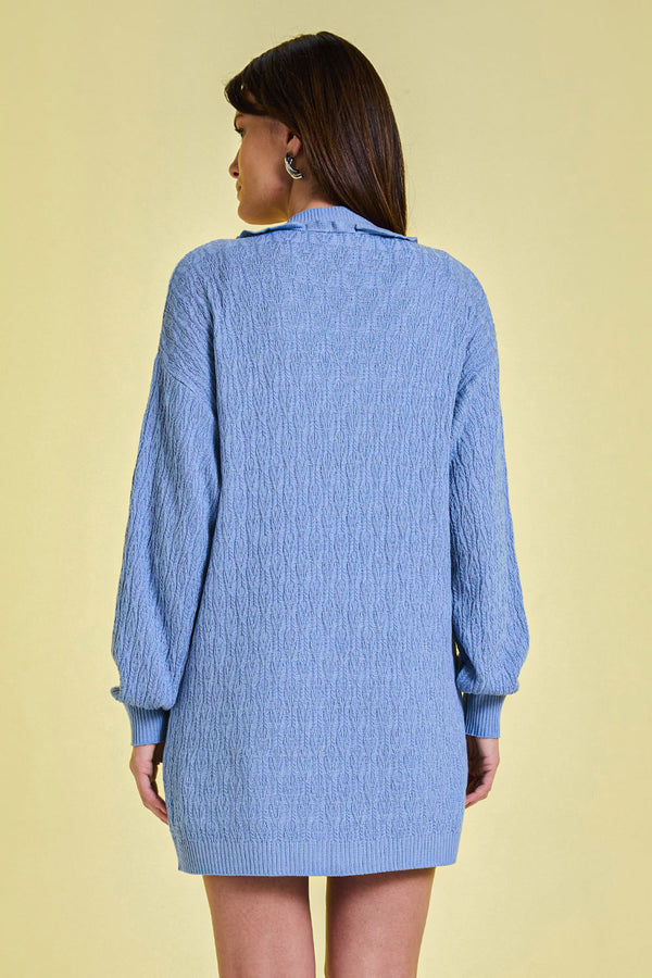 Casaco Tricot Melissa Azul