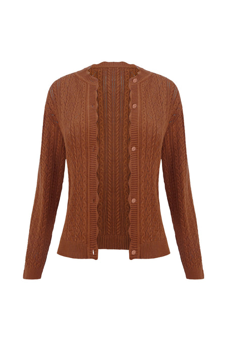 Casaco Tricot Amelie Caramelo Nutshell