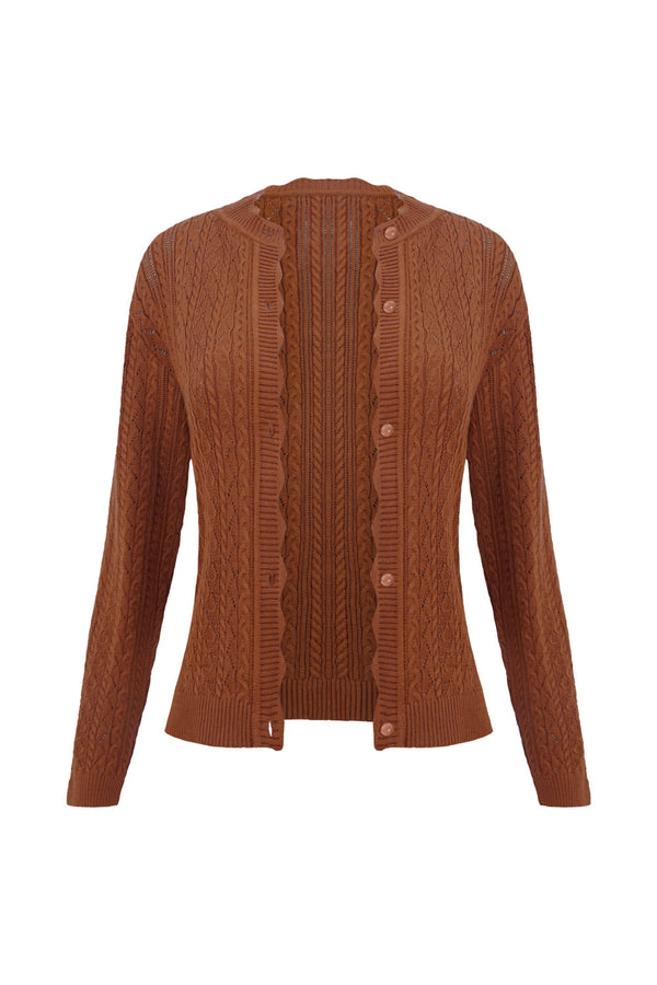 Casaco Tricot Amelie Caramelo Nutshell