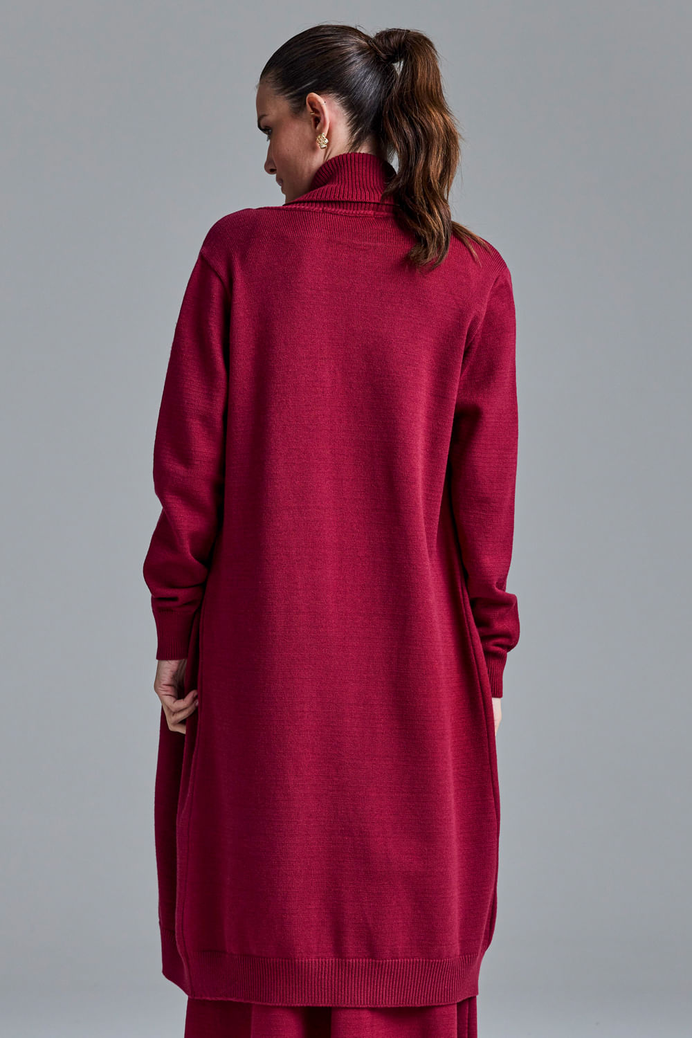 Casaco Tricot Amira Red Cherry