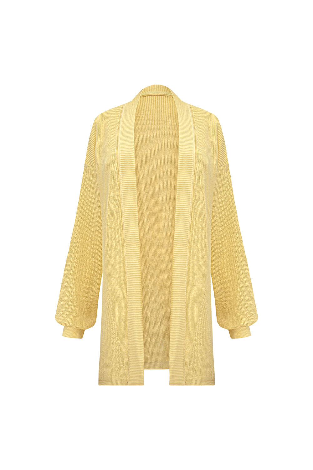 Casaco Tricot Carina Amarelo Manteiga
