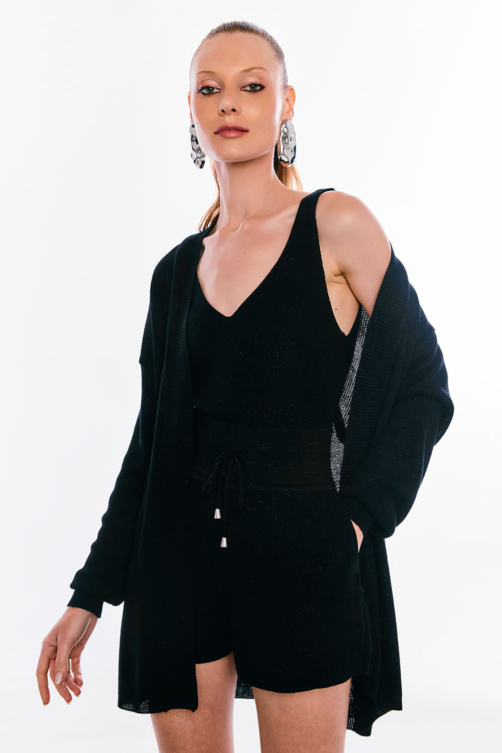 Casaco Tricot Carina Preto