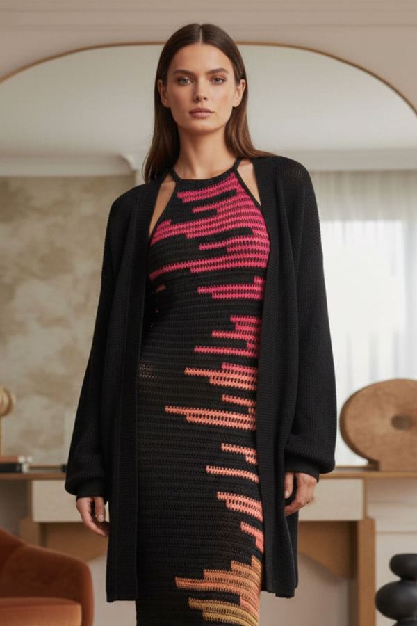 Casaco Tricot Carina Preto
