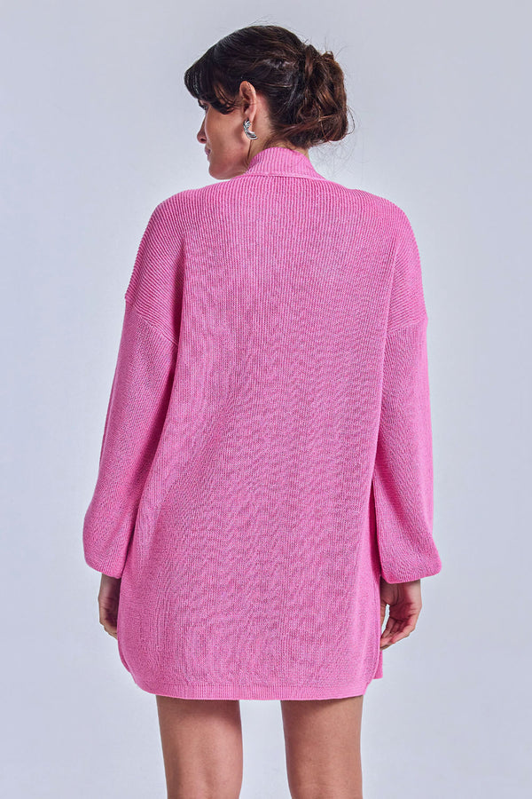 Casaco Tricot Carina Rosa Candy