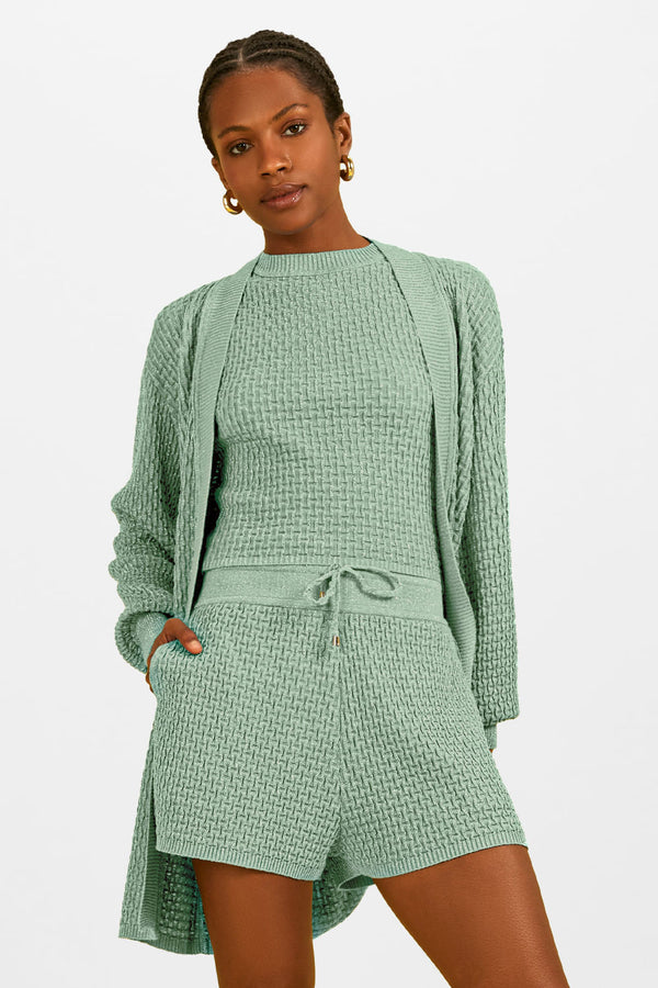 Casaco Tricot Carolina Verde Menta