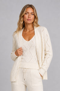 Casaco Tricot Heloisa Off White
