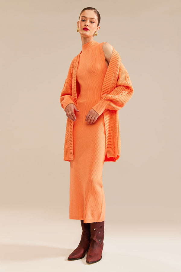 Casaco Tricot Joana Laranja Turmeric