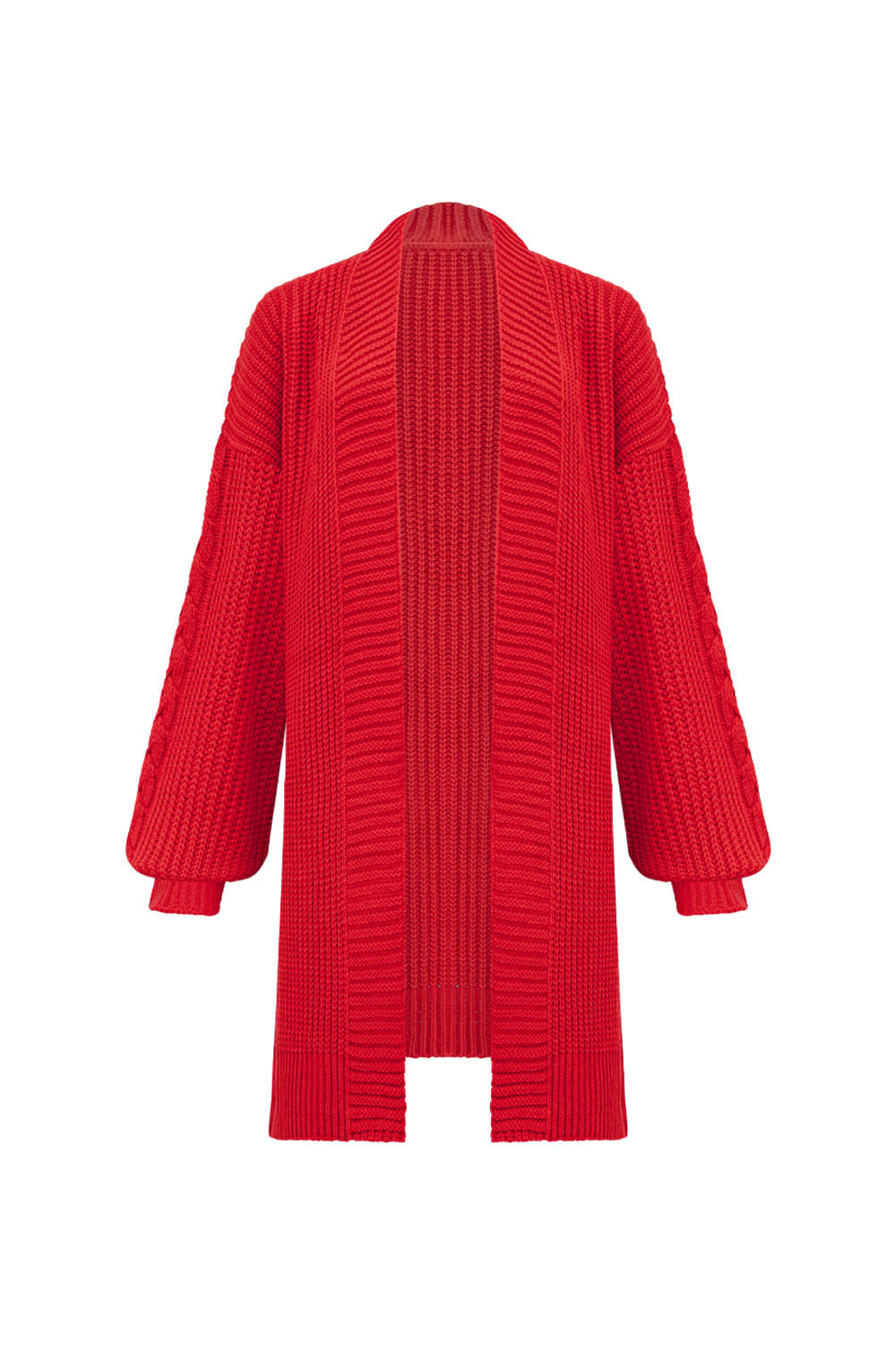 Casaco Tricot Joana Vermelho Hibisco