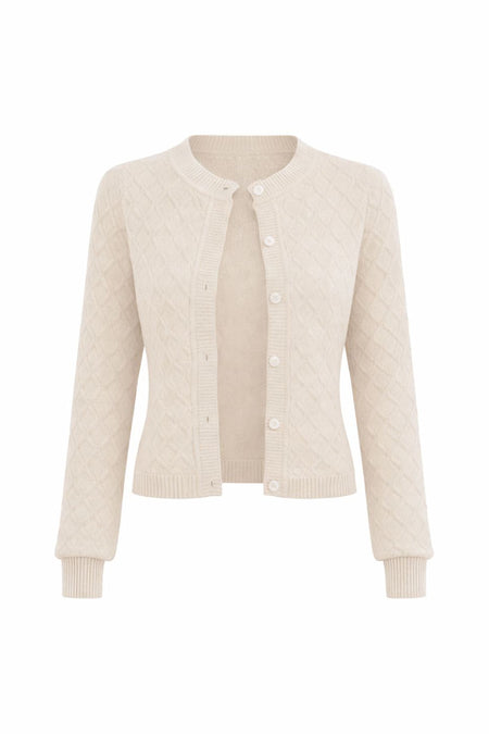 Casaco Tricot Juliane Bege Areia