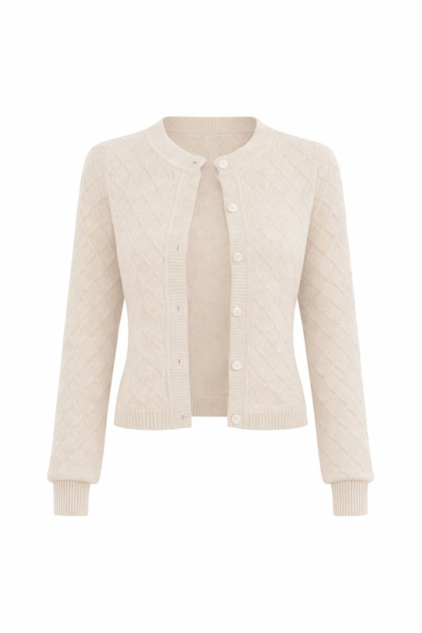 Casaco Tricot Juliane Bege Areia