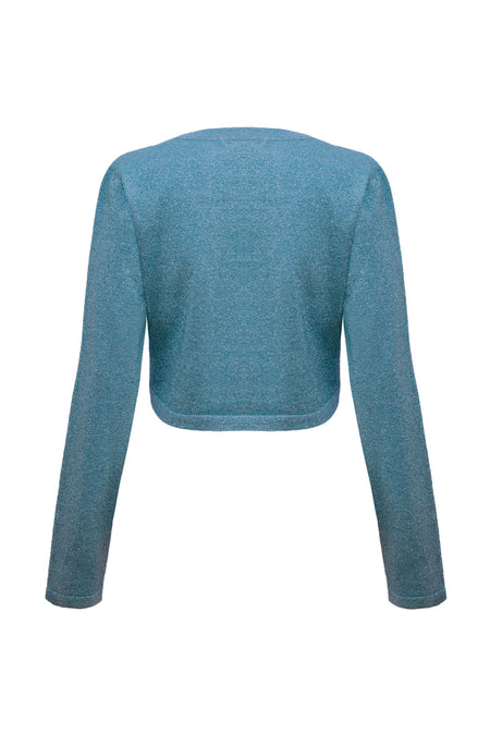 Casaco Tricot Thais Azul Sky