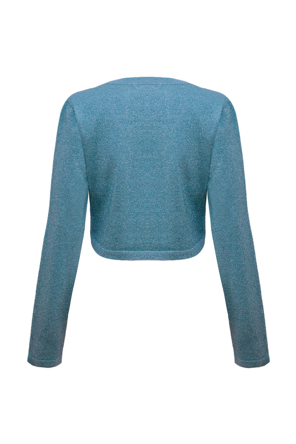 Casaco Tricot Thais Azul Sky