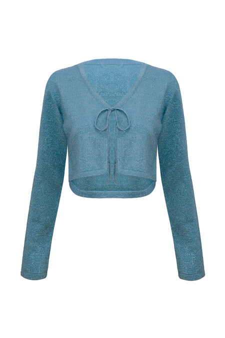 Casaco Tricot Thais Azul Sky