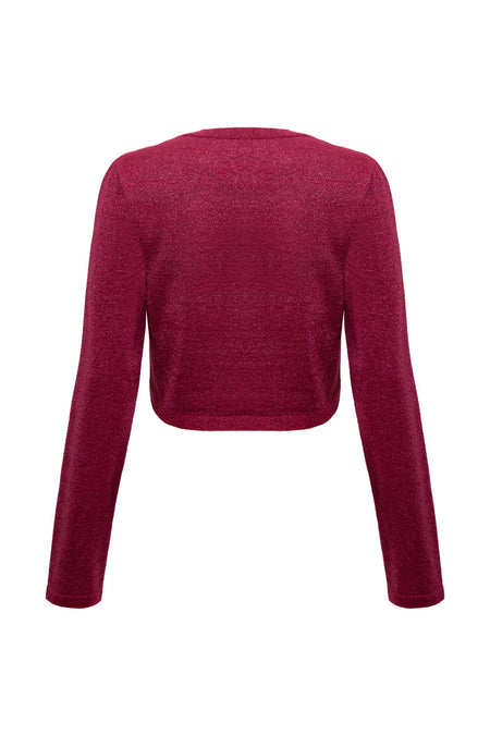 Casaco Tricot Thais Vermelho Carmesin