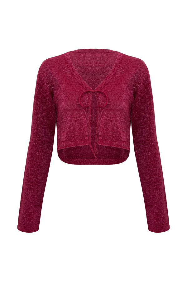 Casaco Tricot Thais Vermelho Carmesin